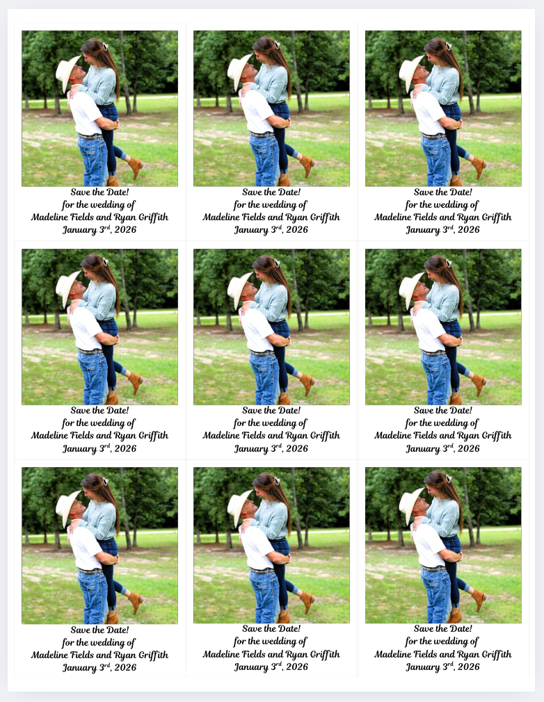 Save the Date Photo Magnets