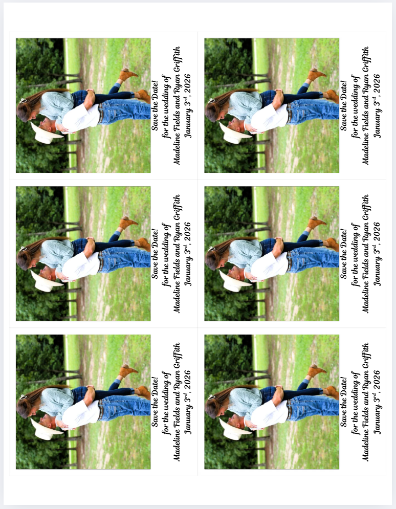 Save the Date Photo Magnets