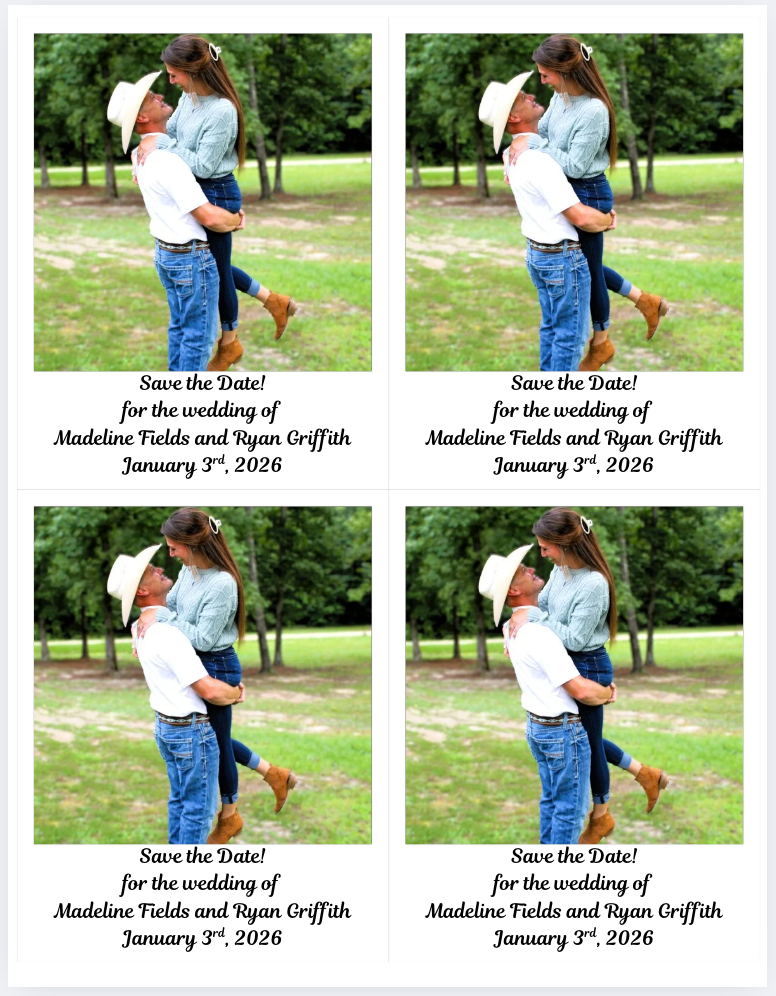 Save the Date Photo Magnets