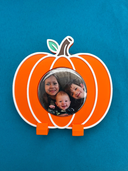 3D Printed Pumpkin Frame with Photo Magnet