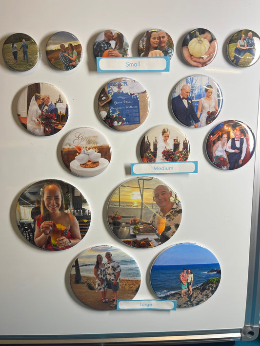 Custom Circle Photo Magnets