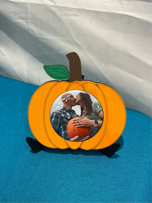 Pumpkin Frame with Photo Magnet